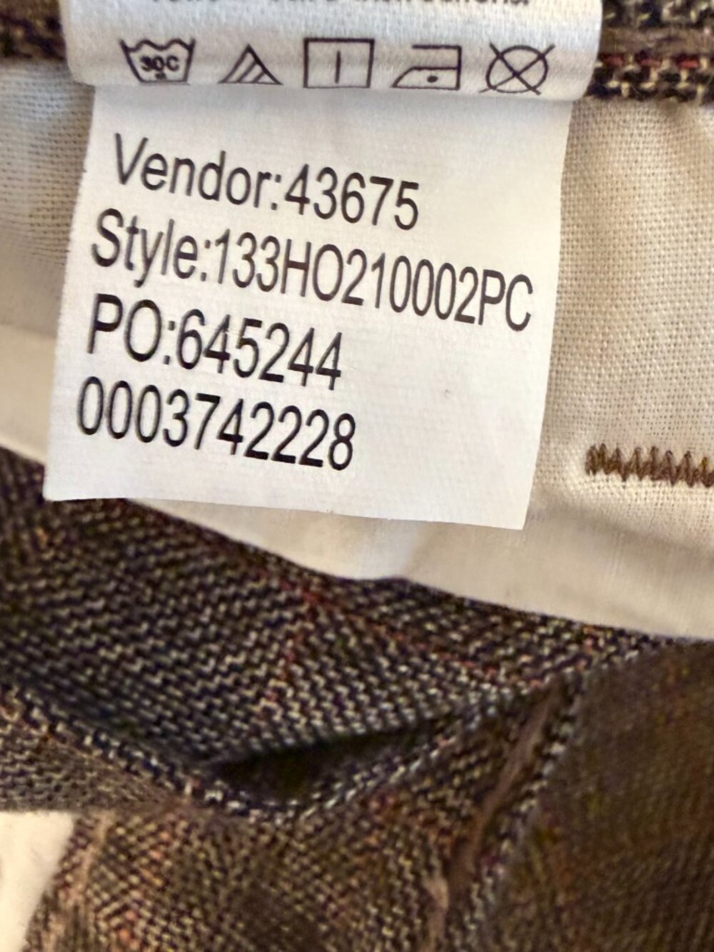 NWT PacSun Men's Brown Plaid Trouser Bootcut Pants Size 30 - Picture 13 of 15